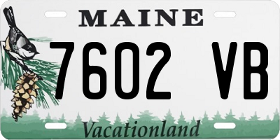 ME license plate 7602VB