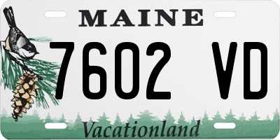 ME license plate 7602VD
