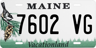 ME license plate 7602VG