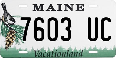 ME license plate 7603UC