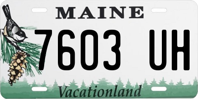 ME license plate 7603UH