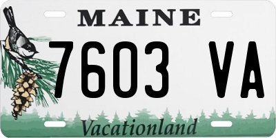 ME license plate 7603VA