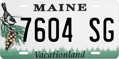 ME license plate 7604SG