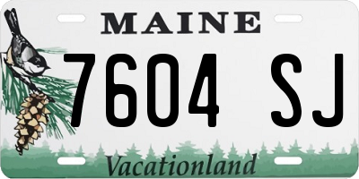 ME license plate 7604SJ