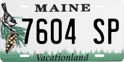 ME license plate 7604SP