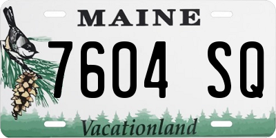 ME license plate 7604SQ