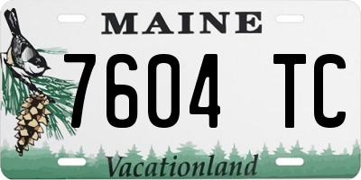 ME license plate 7604TC
