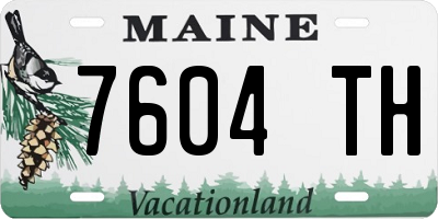 ME license plate 7604TH