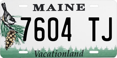 ME license plate 7604TJ