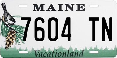ME license plate 7604TN