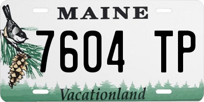 ME license plate 7604TP