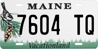 ME license plate 7604TQ