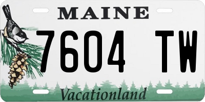 ME license plate 7604TW