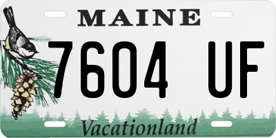ME license plate 7604UF