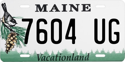 ME license plate 7604UG