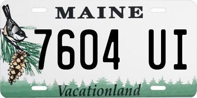 ME license plate 7604UI