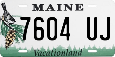 ME license plate 7604UJ