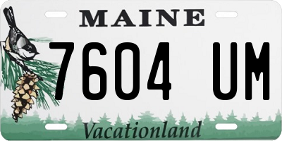ME license plate 7604UM