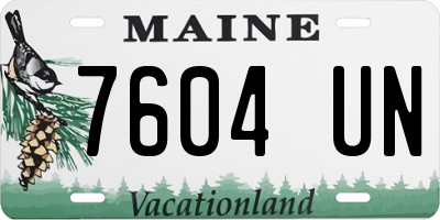 ME license plate 7604UN