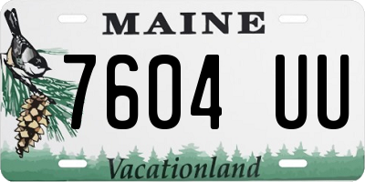 ME license plate 7604UU