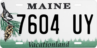 ME license plate 7604UY