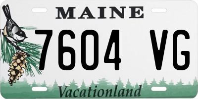 ME license plate 7604VG