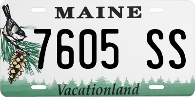 ME license plate 7605SS