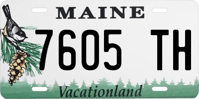 ME license plate 7605TH
