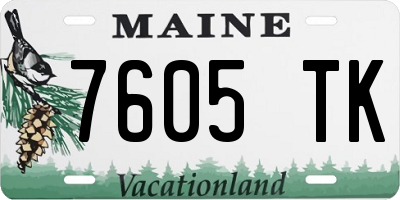 ME license plate 7605TK