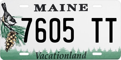 ME license plate 7605TT