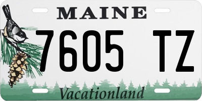 ME license plate 7605TZ