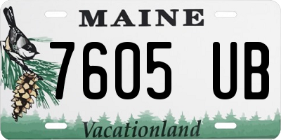 ME license plate 7605UB