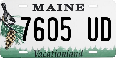 ME license plate 7605UD