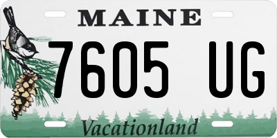 ME license plate 7605UG