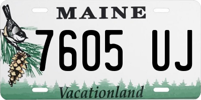 ME license plate 7605UJ