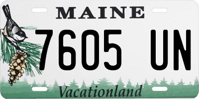 ME license plate 7605UN
