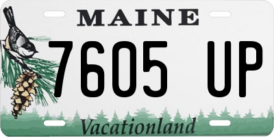 ME license plate 7605UP