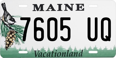 ME license plate 7605UQ