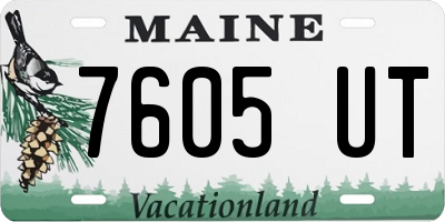 ME license plate 7605UT