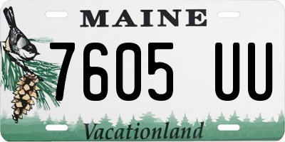 ME license plate 7605UU