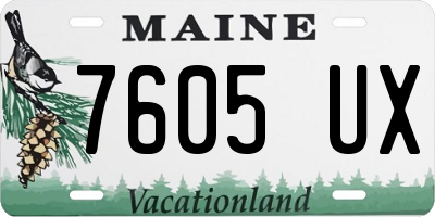 ME license plate 7605UX