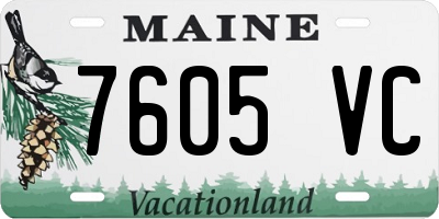 ME license plate 7605VC