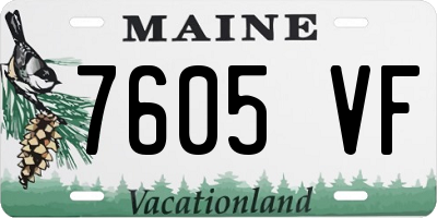 ME license plate 7605VF