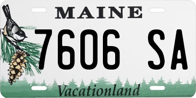 ME license plate 7606SA