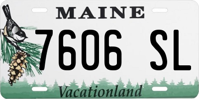 ME license plate 7606SL