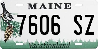 ME license plate 7606SZ