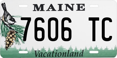 ME license plate 7606TC