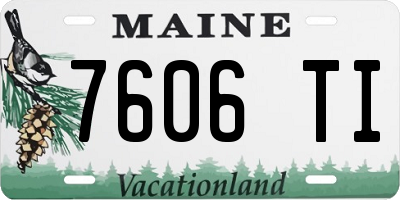 ME license plate 7606TI