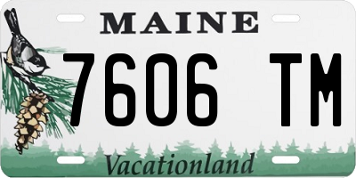 ME license plate 7606TM