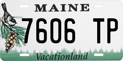 ME license plate 7606TP
